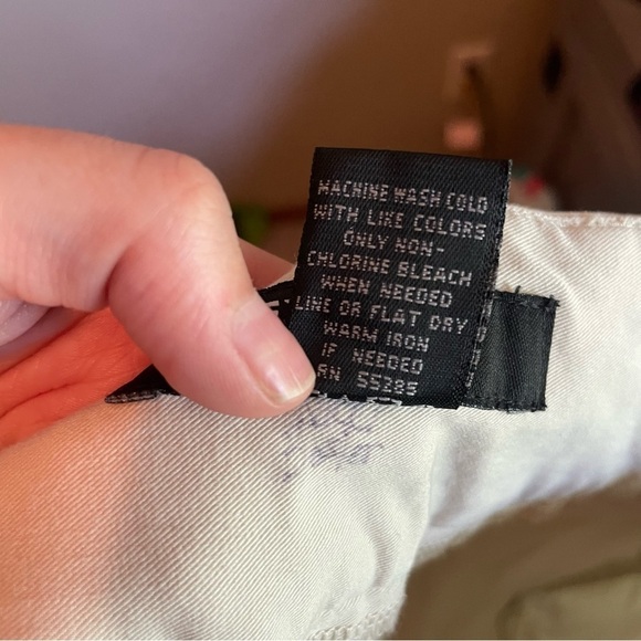 Express Khaki Brown Straight Leg Low Rise Trousers - Picture 7 of 7